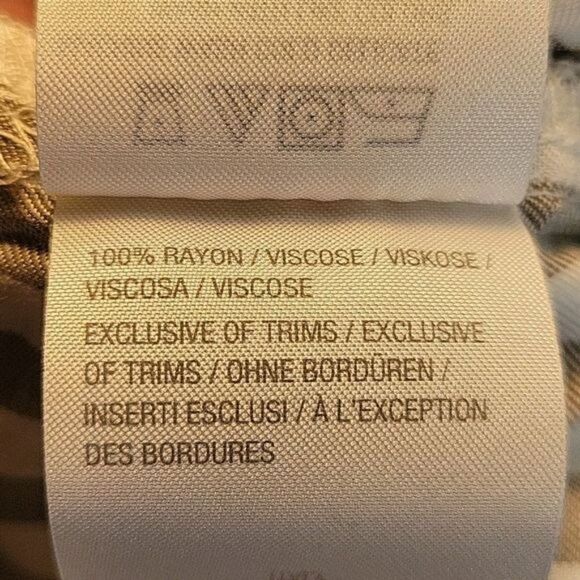 NWOT Denim & Co. Naturals Striped Button-Front Top - Picture 11 of 13